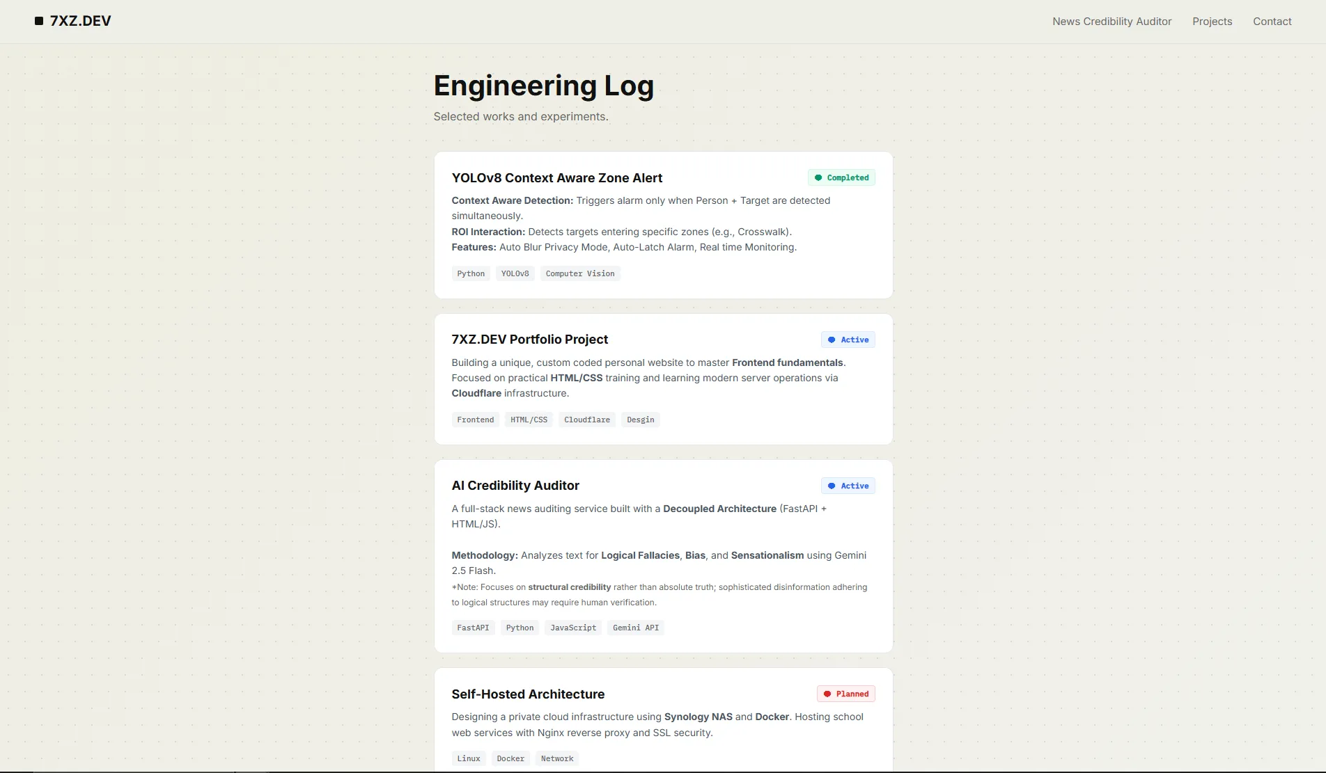 ver 1 Engineering Log